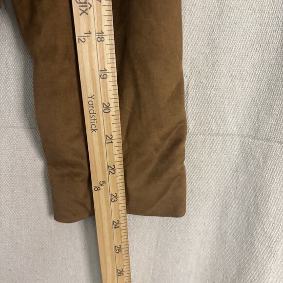 Boston Proper Womens Boho Folk Faux Suede Cropped Jacket Size 10 Tan Brown Indie - Picture 6 of 9